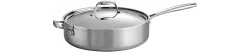 Tramontina 80116/073DS Gourmet Induction-Ready Tri-Ply Clad Covered Deep Saute Pan, NSF-Certifiedimg