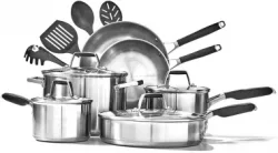 Calphalon Select Stainless Steel Deluxe 14-Piece Cookware Setimg
