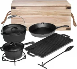 Bruntmor Heavy-Duty Cast-Iron 7-Piece Non Toxic Cookware Setimg