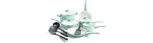 GreenLife Turquoise Premium Nonstick Ceramic Coating 14 Piece Cookware Setimg
