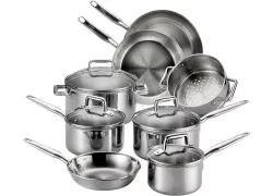 T-fal E469SC Tri-Ply Bonded 12-Piece Stainless Steel Cookwareimg