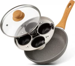 BEST PAN FOR POACHED EGGS: Eggssentials Egg Poacher Pan and Skillet with Lidimg