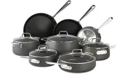 All-Clad E785SB64 HA1 Hard-Anodized 13-Piece Black Nonstick Cookware Setimg