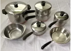 Revere Ware 11-Piece Stainless Steel Copper Clad Cookware Setimg