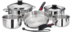 Magma A10-360L Gourmet Nesting 10 Piece Stainless Steel Cookware Setimg
