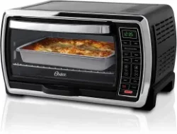 Oster Black Polished Stainless Steel Digital Toaster Oven with Conventionimg
