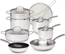 Goodful Classic Stainless Steel Cookware Set with Tri-Ply Baseimg