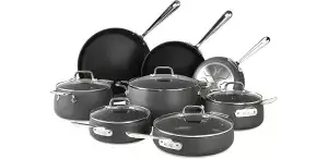 All-Clad E785SB64 HA1 Hard-Anodized 13-Piece Black Nonstick Cookware Setimg