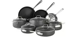 All-Clad 401488 NSR2-R 10-Piece Tri-Ply Stainless Steel Nonstick Cookware Setimg