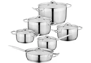 BergHOFF Stainless Steel 12-Pice Cookware Set (Silver)img