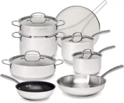 Goodful Classic Stainless Steel Cookware Set, Dishwasher Safe, 12-Pieceimg