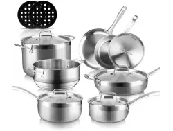 Duxtop Whole-Clad Tri-Ply 14-Piece Stainless Steel Induction Cookware Setimg
