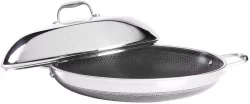 HexClad 14-Inch Hybrid Stainless Steel Frying Pan with Lidimg