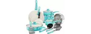 GreenLife Soft Grip Healthy Ceramic Nonstick Cookware Set + Bakewareimg