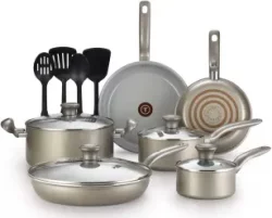 T-Fal Initiatives Non-Toxic Ceramic Nonstick 14-Piece Cookware Setimg