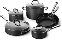 Calphalon Simply 10-Piece Nonstick Cookware Set, Blackimg