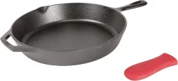 Lodge 12-Inch Seasoned Cast Iron Skillet with Handle Holderimg