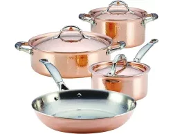 Ruffoni Symphonia Prima Triply Copper Stainless Steel 7-Piece Cookware Setimg