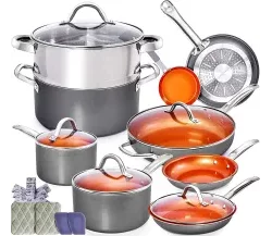 Home Hero 13-Piece Non-Stick Copper Induction Cookware Setimg